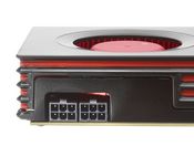 High-end AMD Radeon graphics card that requires two additional power cables from the power supply unit