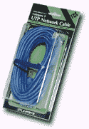 A prepacked Category 5 (Cat5) network cable 
