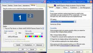 Windows 7/8.1/10 Control Panel => Display settings
