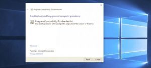 Windows 10 Program Compatibility Troubleshooter