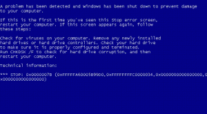 Windows 7 STOP error message and BSOD